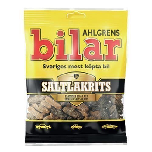 Ahlgrenin Autot Saltlakrits 100g