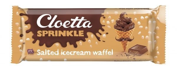 Cloetta Sprinkle Salted Ice Cream Waffle 165 G Suklaalevy
