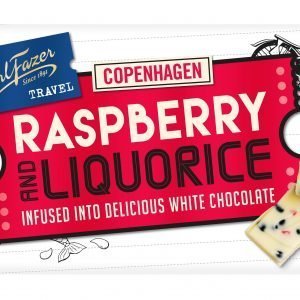 Fazer Travel Raspberry And Liquorice 130 G Suklaalevy