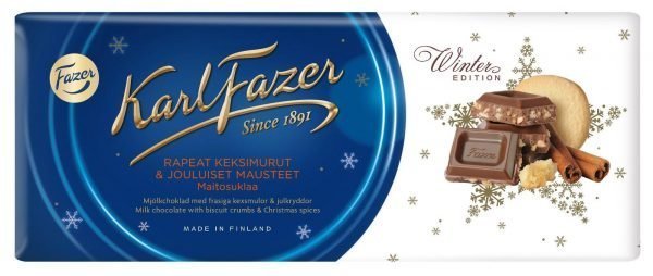 Fazer Winter Edition Rapeat 200 G Keksimurut & Jouluiset Mausteet Maitosuklaa