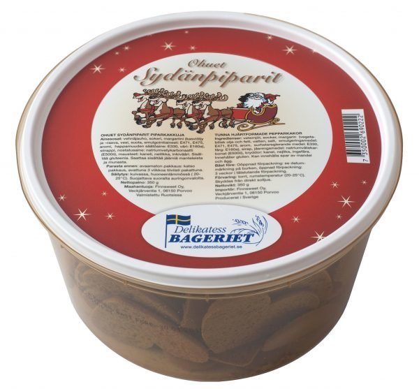 Finnsweet Ohuet Sydänpiparit 350g