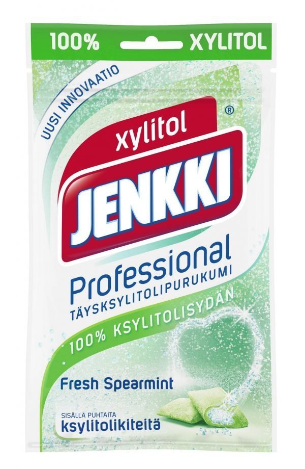 Jenkki Professional Täysksylitolisydän Fresh Spearmint 70 G Purukumi