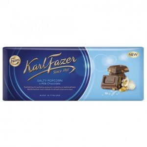 Karl Fazer Suklaalevy Salty Popcorn 200 G