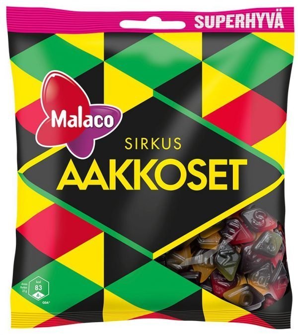 Malaco Aakkoset Sirkus 315 G Makeissekoitus