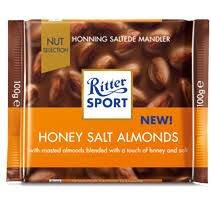 Ritter Sport Honning Saltede Mandler 100 G