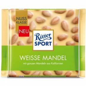 Ritter Sport Hvid Hel Mandel 100 G