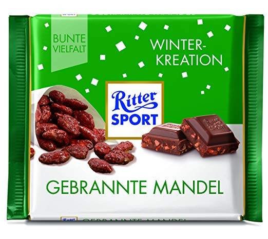 Ritter Sport Vinter Edition Ristede Mandler 100 G