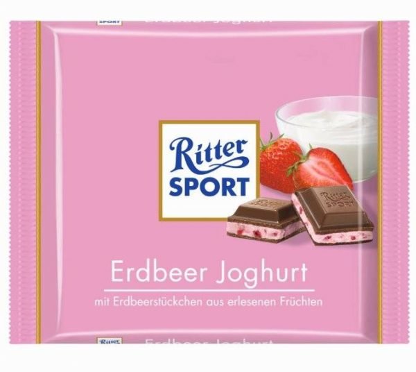 Ritter Sport Yoghurt M. Jordbær 100 G