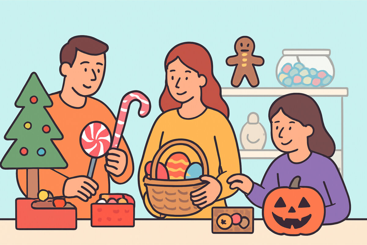 Karkkikauppojen sesonki – joulu, pääsiäinen ja Halloween