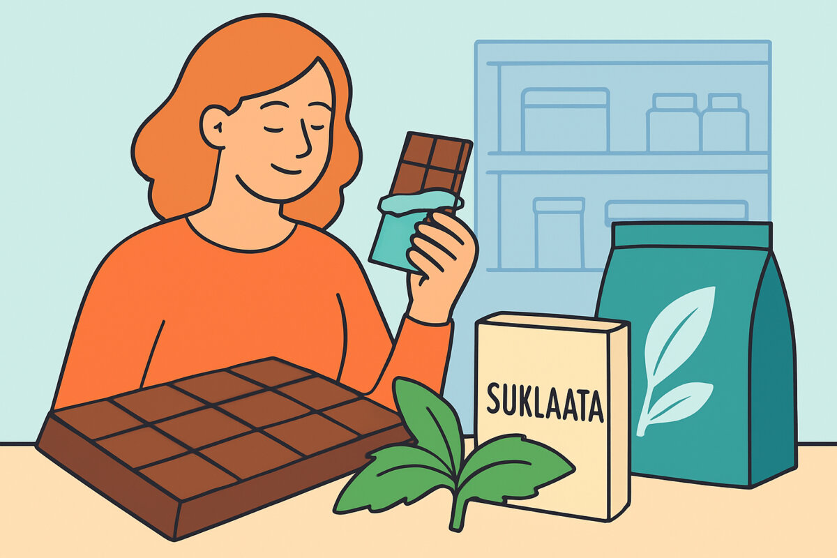 Sokeriton suklaa – maltitoli ja steviapohjaiset valinnat